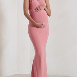 Blush Pink Maternity Dress