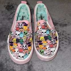 Ground Up x Minecraft Chibi Pink Slip On Kids Sneakers Size 12
