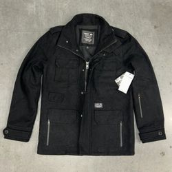 Hurley Alpha 65 Jacket Size S Wool Military Officer Cargo Style Authentic