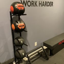 Medicine Ball Or Slam Ball Holder Rack Stand Organizer
