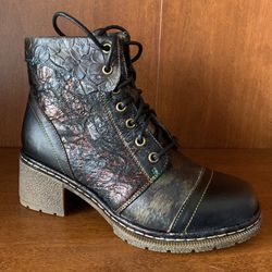 L’Artiste By Spring Step Leather Lace-Up Boots - Fallinluv