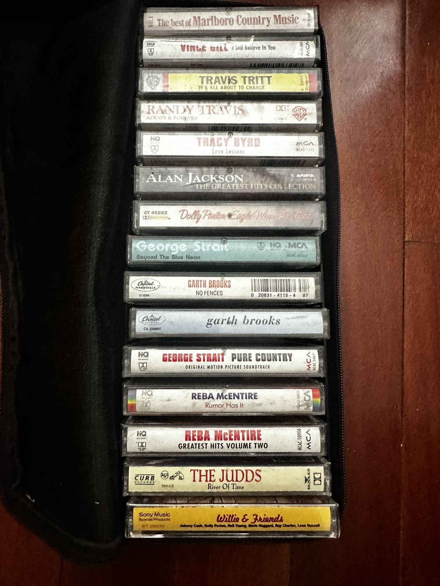 Country Music Cassettes Vintage With Case 