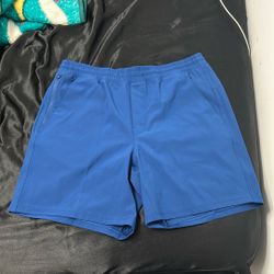 3 Pairs Of VRST Running/gym Shorts, All 3 Medium. Grey, Blue, And White