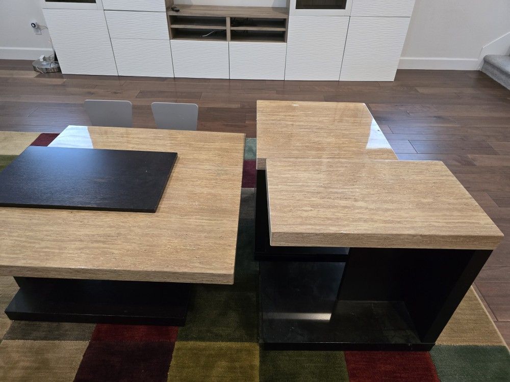 Coffee Table Set With End Tables