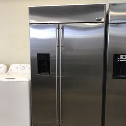 Ge Monogram 48”wide Built In Stainless Steel Side By Side Refrigerator 