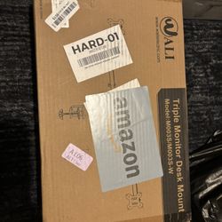 WALI Triple Monitor Mount, 3 Monitor Desk Mount for 13-27 inch Computer Screens, Holds up to 22 lbs, Triple Monitors Stand for Desk, with Tilt, Swivel