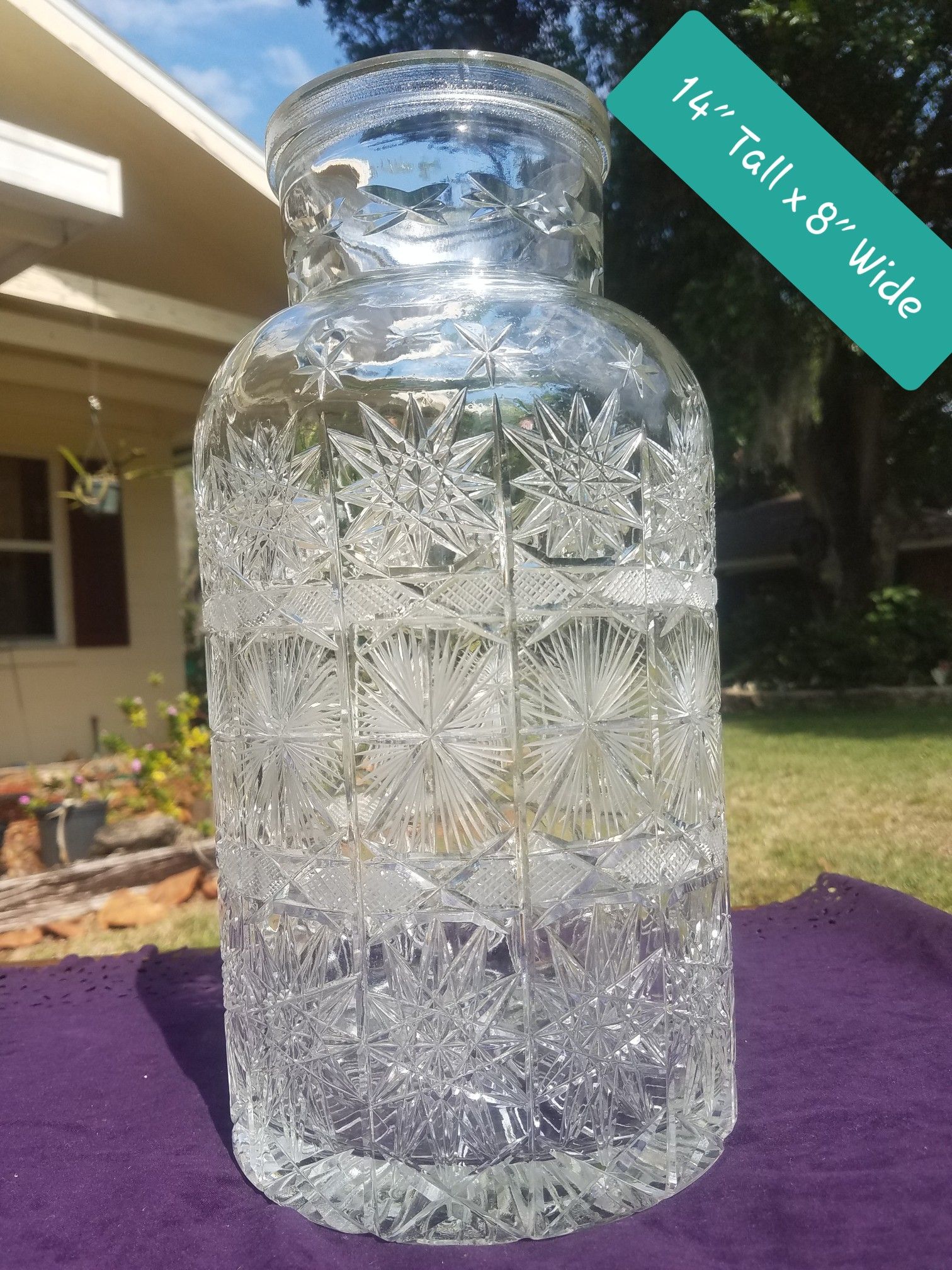 Large crystal vase (very beautiful)