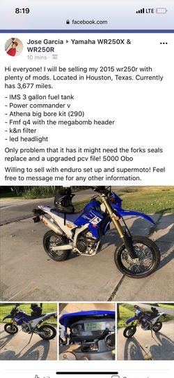 Yamaha wr250r