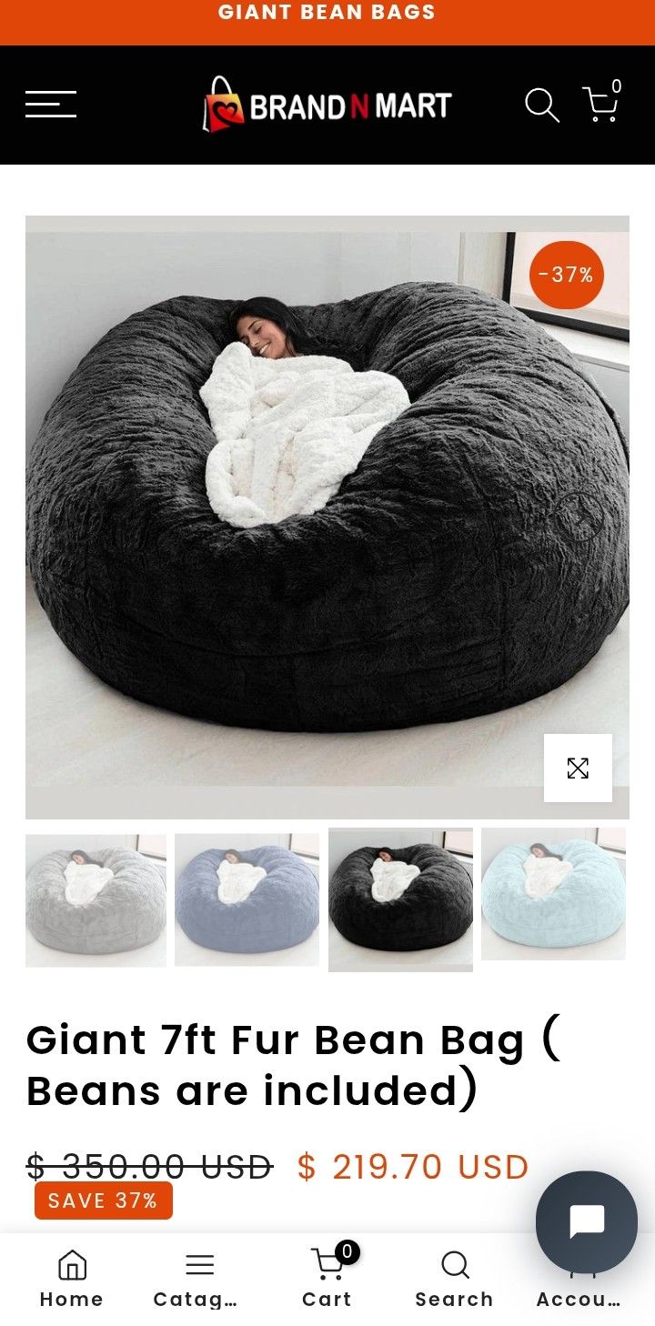 Oversized Bean Bag Never Used $125