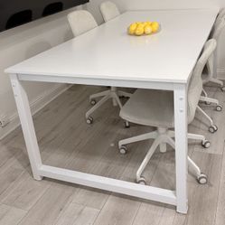 White Office / Conference Table – Seats 6