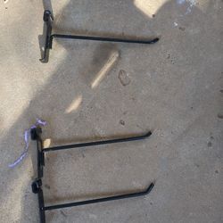 3 Black Medium Slat Wall Hooks 