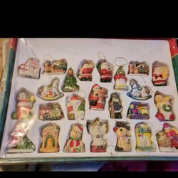 Vintage Porcelain Christmas Ornaments 