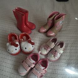 5 pairs of toddler girl shoes 5T-7T
