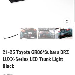 Gr86/ Brz Alpha Rex Trunk Light Bar