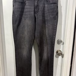 Mens Old Navy Slim Etroit Stone Wash Black Jeans Size 36X32