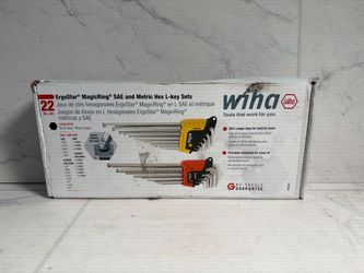 WIHA Ergostar Ball End Hex L-Key Set 22 Piece Inch And Metric(A1G012215)