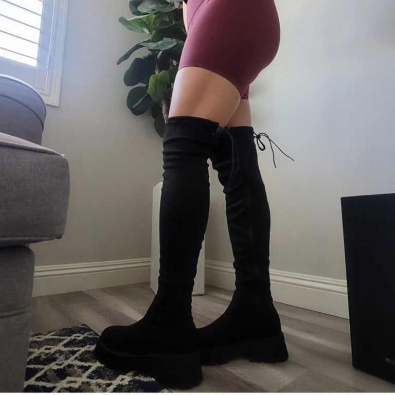 Libia Faux Suede Black boots