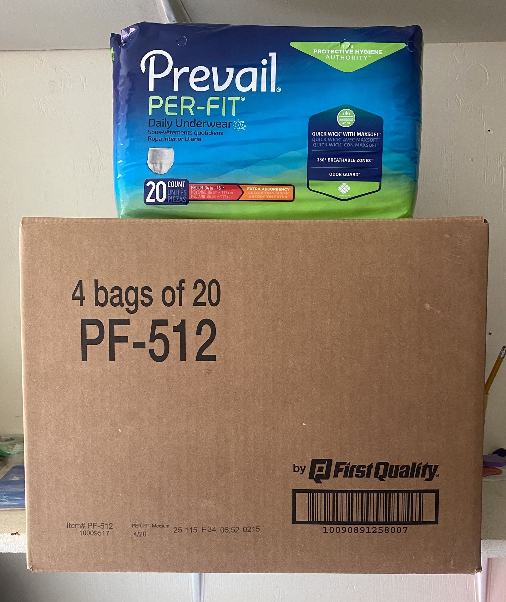 Medium adult diapers (price per box)