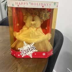 Happy Holidays 1989 Barbie Doll Special Edition New Keepsake Snowflake Ornament