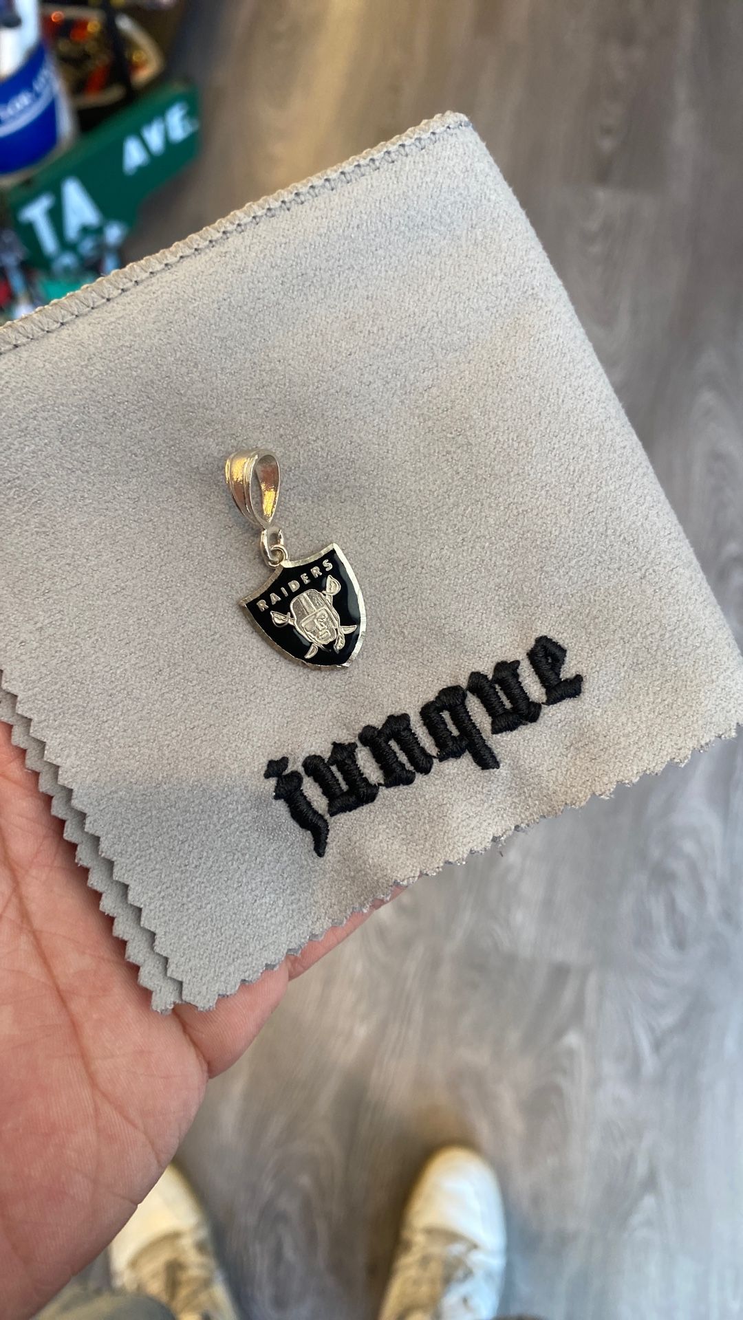.925 Sterling Silver Oakland Las Vegas Raiders Pendant NFL Football