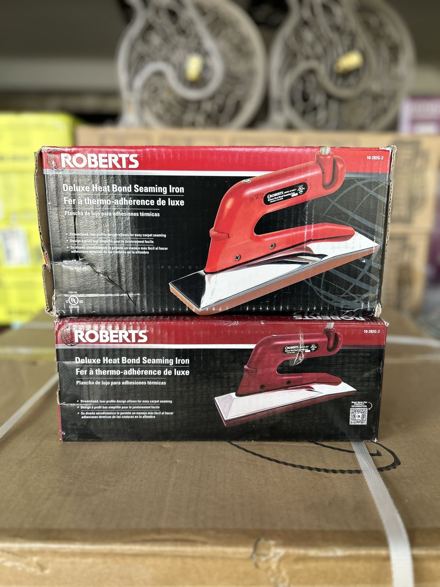 ROBERTS Deluxe Heat Bond Carpet Iron Non-Stick, Grooved Base