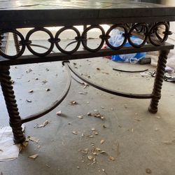 Table with End Tables. Stone Top 