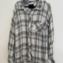 Rails Classic Black and White Plaid Shirt. Soft and classic.retail $178