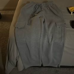 Grey Proclub Cargo Sweats Small