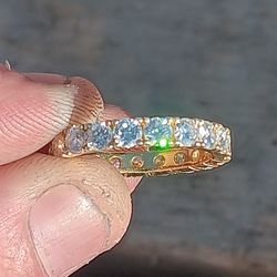 3.80ct Gold Plated Diamond Ring