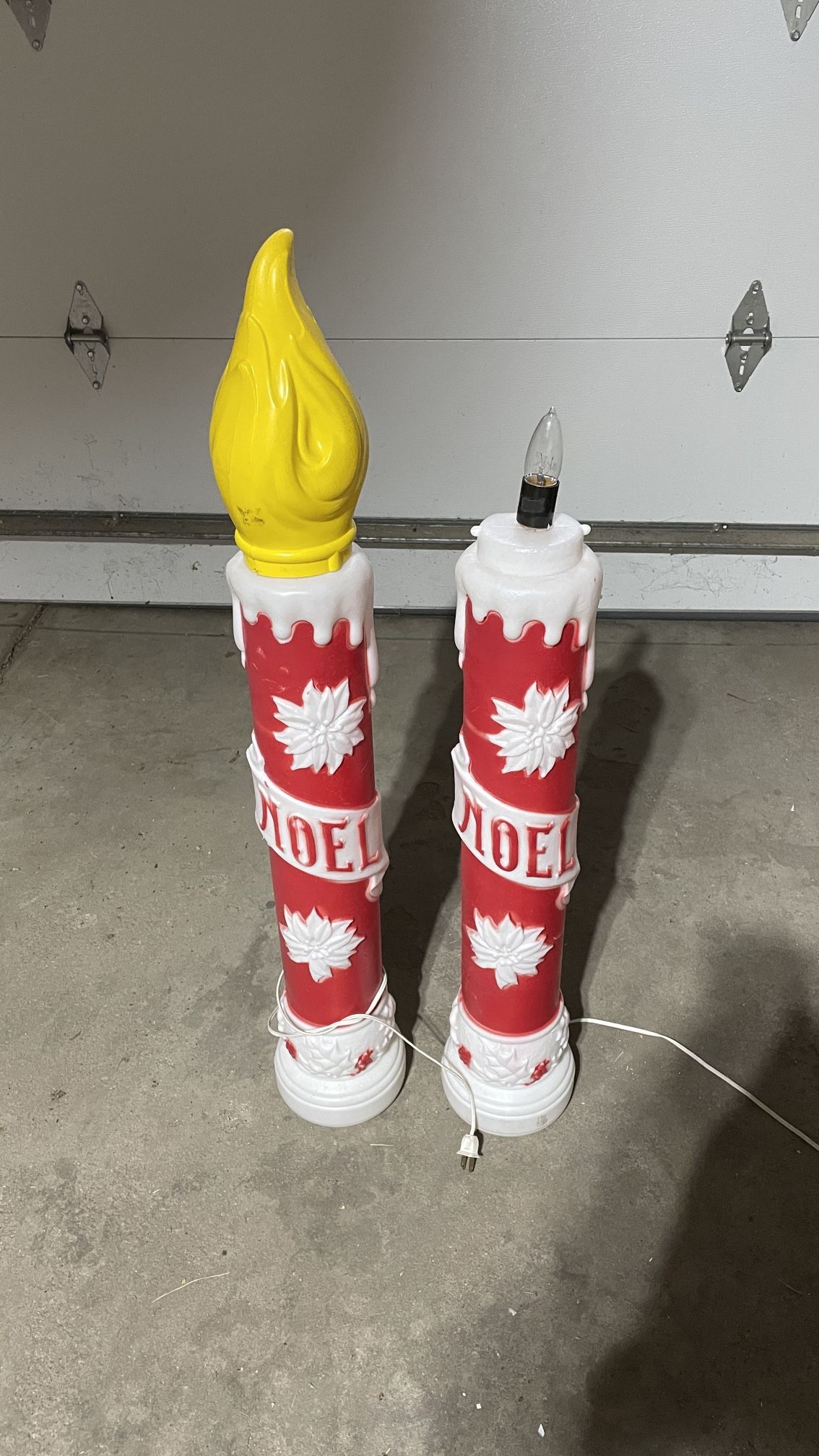 1978 Noel Empire Candle Candlestick Blow Mold Christmas