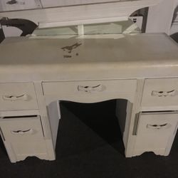 Mirrored Table With Drawers