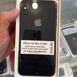 Apple iPhone XS Max  512 GB  Black Unlocked for All Carrier Metro Boost 14 Cricket Spectrum Verizon AT&T 15  T-Mobile Like Brand New in Box 🎁  