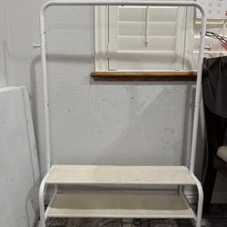 White hanger shelf
