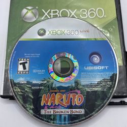 Naruto: The Broken Bond (Microsoft Xbox 360, 2008) Disc Only Tested Authentic