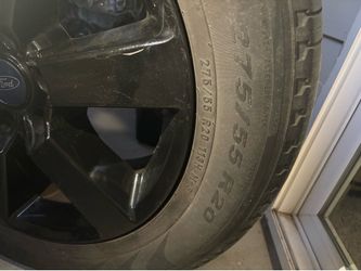 Black tires 6-lug wheels
