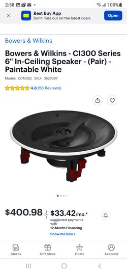 For Sale Bower & Wilkins Ceiling Speakers C1300 