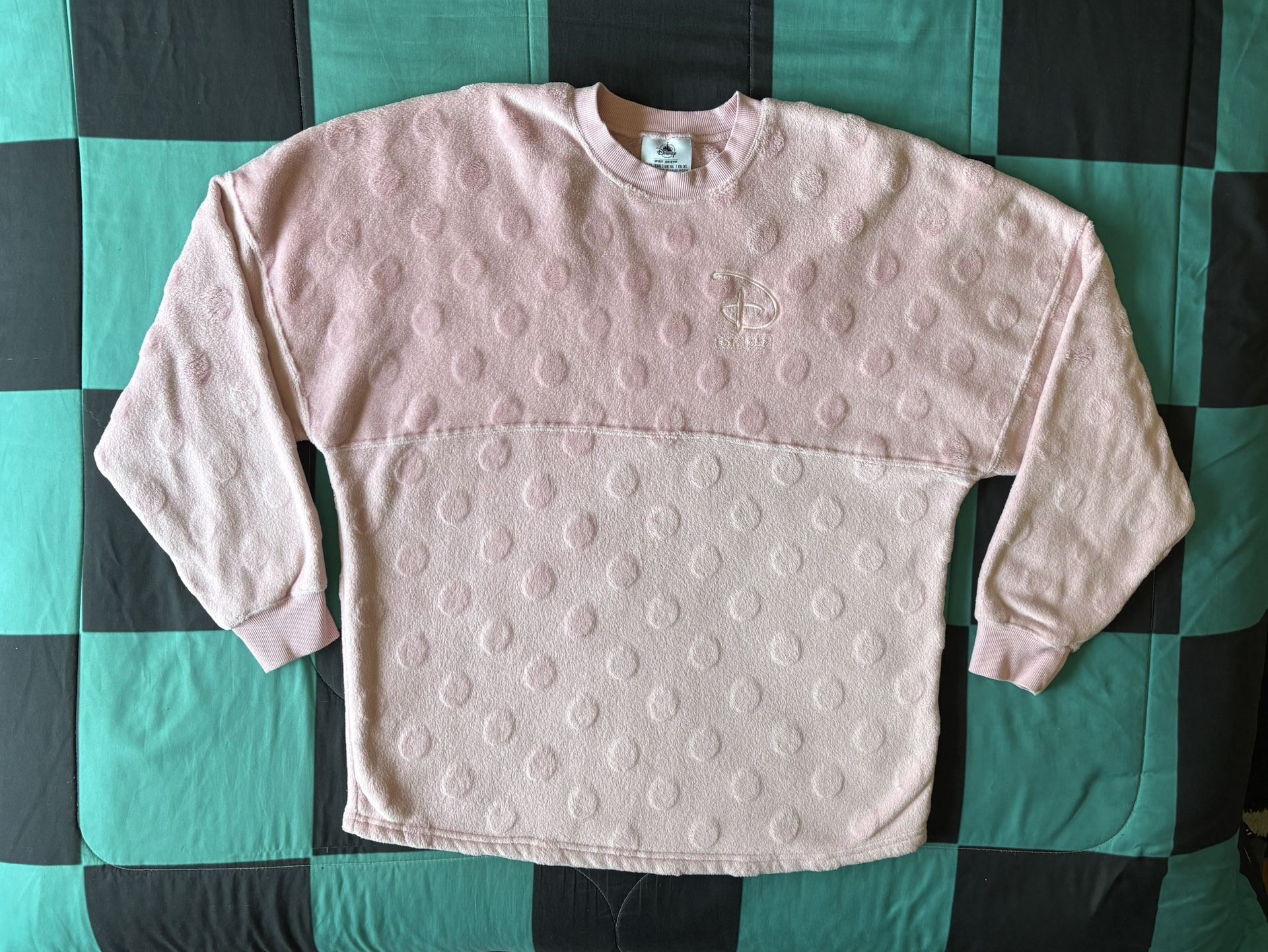 Disneyland Paris Spirit Jersey Pink Fleece Long Sleeve Size US XL