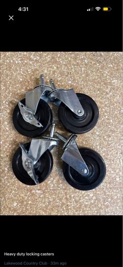 Heavy Duty Locking Swivel Casters Set of 4