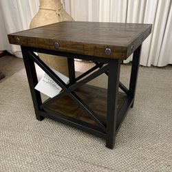 Flexsteel End Table Coffee Accent Table Rectangle in Wood - Brown
