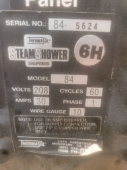Thermasol steam shower in great working condition
