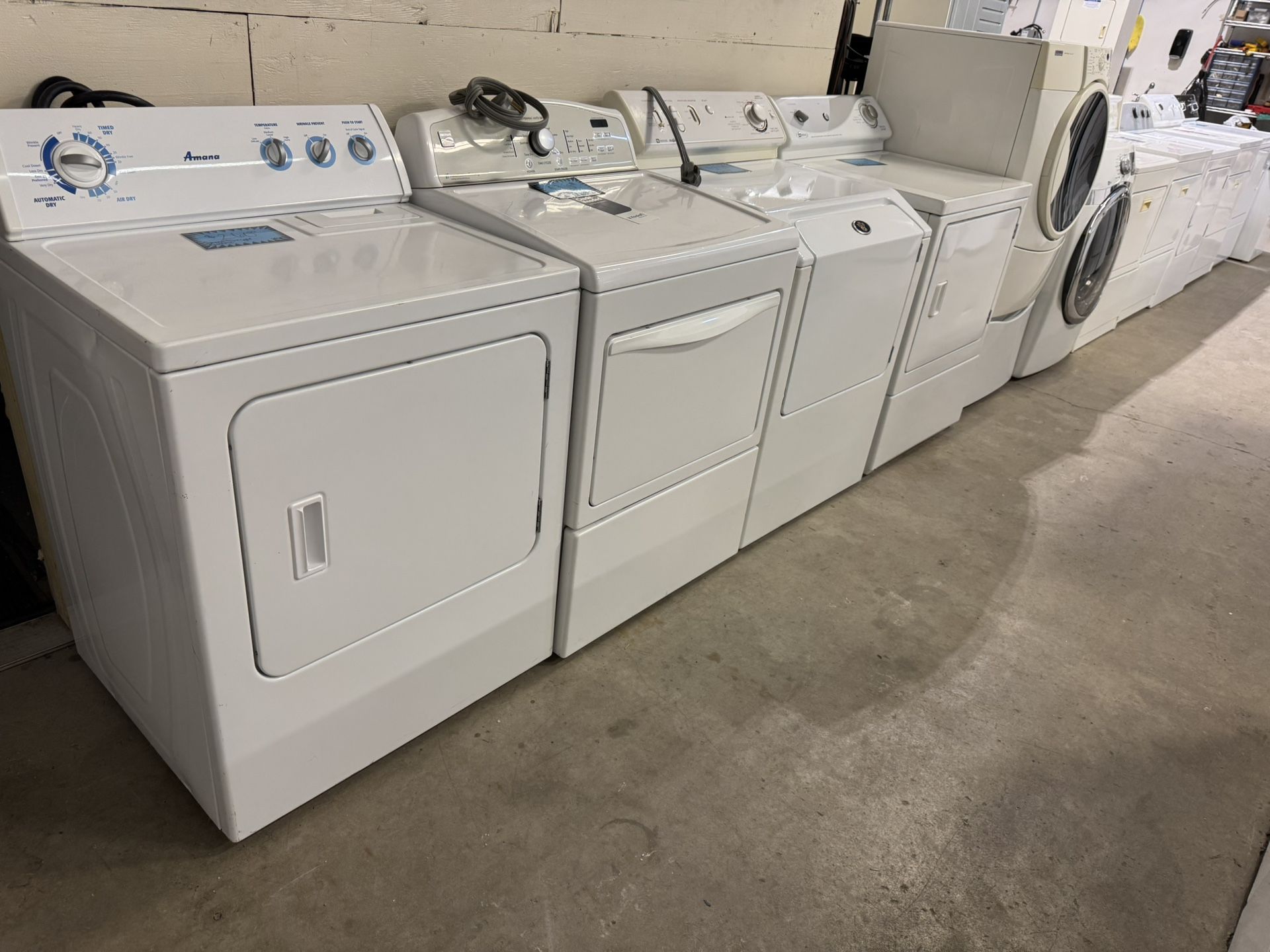 Several Clean Electric & Gas Dryers