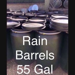 Rain Barrels 55 Gal With Brass Hose Bib Gravity Fed Hose Connection with Double Rubber Washers