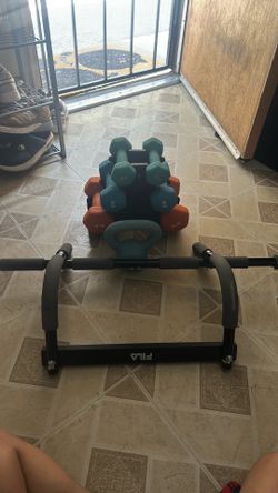 Weights and pull-up bar