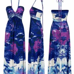 Cynthia Rowley’s diffusion-line jersey maxi dresses Halter Maxi Dress Size Small