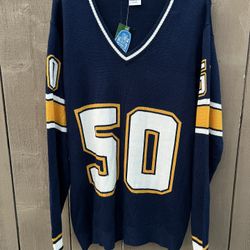 The Official Jersey Sweater NWT Chargers Chuck Allen #50 NFL Long Sleeve - XL