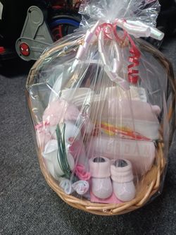 Baby Gift Basket Pink Jordans( Newborn)