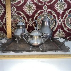 Vintage Wilcox Joanne International Silver Plate Coffee and Tea Set 3 Piece Set (Tray Not Included)