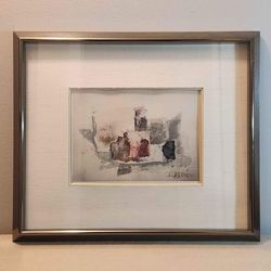 László Dús Original Signed Abstract