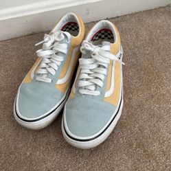 Blue/Yellow Vans (Size 8.5 For Men)