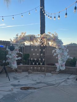 Wedding Quinceanera Centerpiece Background Flowers Backdrop floral & Wall Candleholder Party Decoration Flowers Background candleholders
